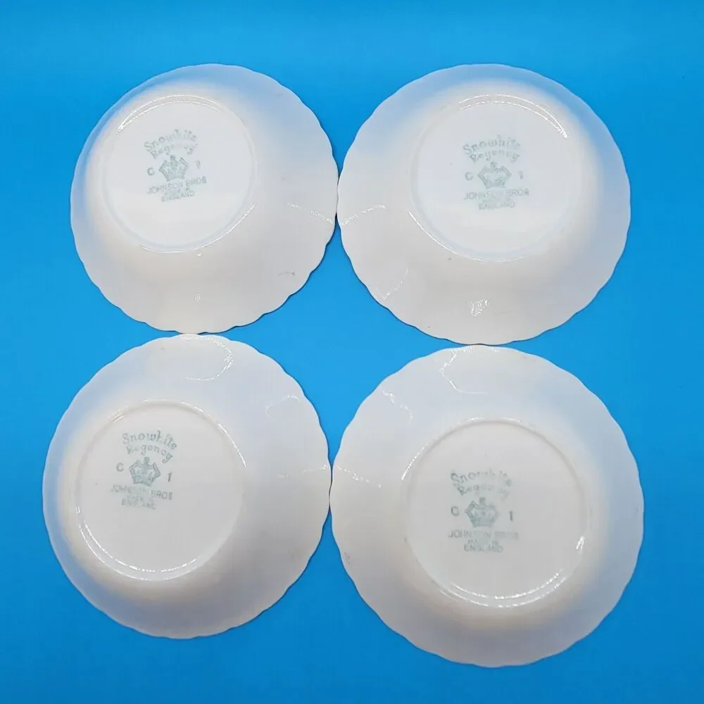 Johnson Brothers Snowhite Regency  Sauce Bows Set Of 4